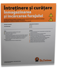 Wartungstafel RO: Futterbevorratung/-beschickung